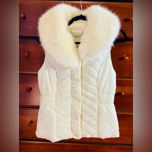 NWT Fur Collar Insulated Vest